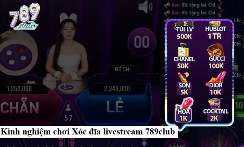 Các kinh nghiệm đặt cược Xóc đĩa livestream 789club hay