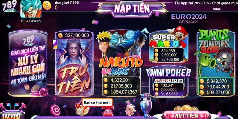 Giới thiệu khái niệm game quay slots 789club