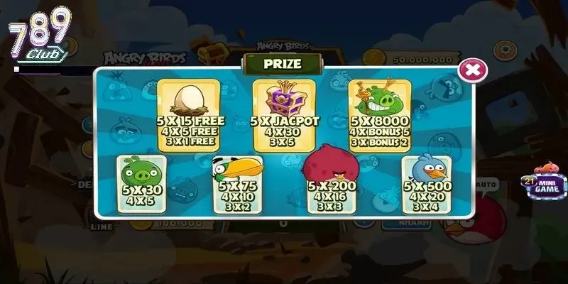 Khám phá vòng quay thần kỳ trong Angry Birds Slot 789club