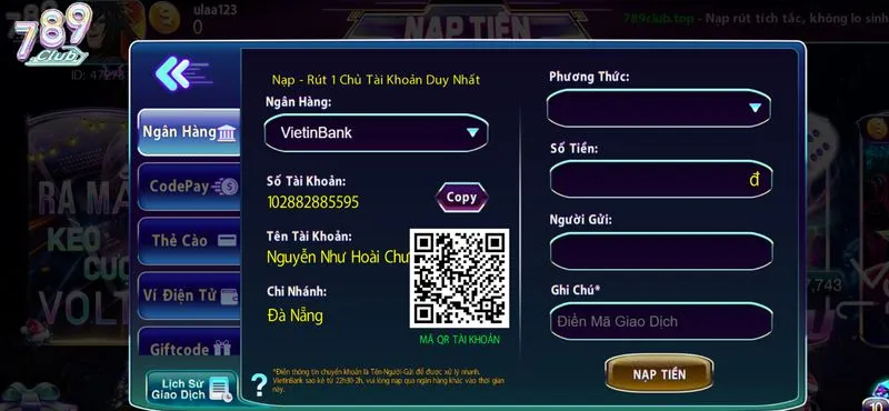 Nạp tiền vào để có trải nghiệm tuyệt vời tại đua ngựa 789club