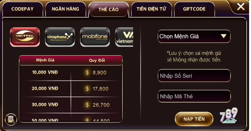 Nạp tiền vào ngay để trải nghiệm quay slot cực cuốn